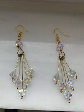 Aurora Crystal Drop Earrings chandelier Elegant unique